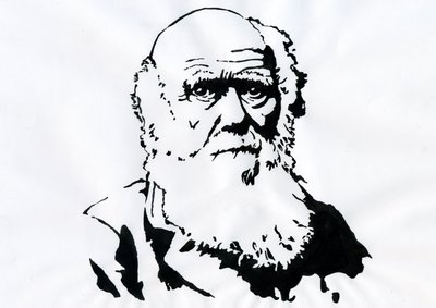 チャールズ ダーウィンの肖像 - イギリスの博物学者チャールズ ダーウィンの肖像 (1809-1882) イラスト 作： Alessandro Lonati