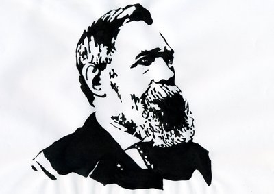 フリードリヒ・エンゲルス (1820-1895)、ドイツの社会主義理論家および政治家 (ドイツの哲学者、社会科学者、ジャーナリストのフリードリヒ・エンゲルス) の肖像 作： Alessandro Lonati