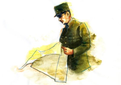 第二次世界大戦中のシャルル・ド・ゴール将軍 (1890-1970) の肖像 作： Alessandro Lonati
