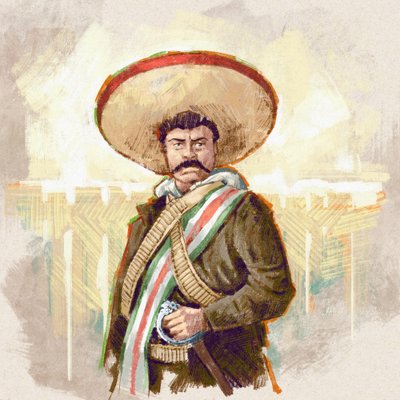 Muotokuva meksikolaisesta vallankumouksellisesta Pancho Villasta, 2023 (kuva) 作： Alessandro Lonati