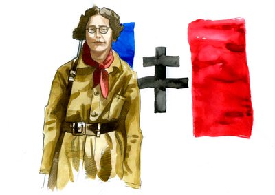 シモーヌ・ヴェイユ (1909-1943)、フランスの哲学者の肖像 作： Alessandro Lonati
