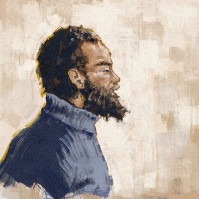 活動家、革命家、マイケル X の肖像 (イラスト) 作： Alessandro Lonati