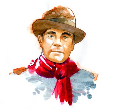 好みと抵抗力のあるフランス人ジャン・ムーランの肖像 (1899-1943) 作： Alessandro Lonati