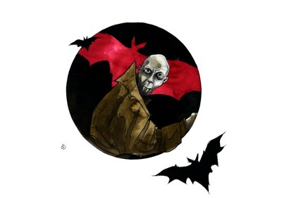 Representação do personagem Nosferatu o vampiro 作： Alessandro Lonati