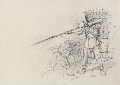 Segundo Império (1852-1870): atirador de infantaria, soldado do exército austríaco, austro-húngaro (austro-húngaro) 作： Alessandro Lonati