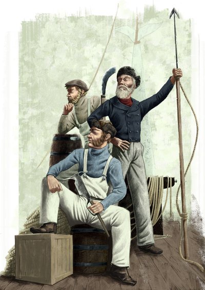 3頭のクジラ 作： Alessandro Lonati