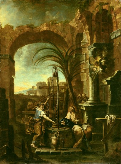 キリストとサマリア人の女性、1705-10 作： Alessandro Magnasco