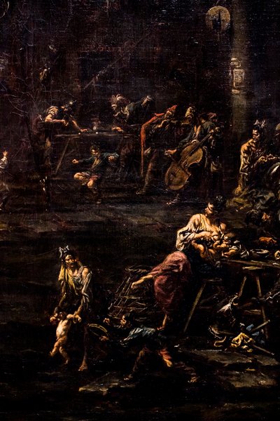 ギャンブラー、兵士、浮浪者たち 1720/30年頃 油彩・カンヴァス 作： Alessandro Magnasco