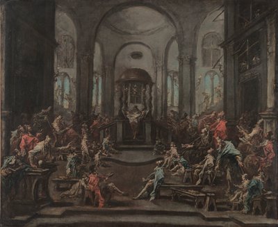 シナゴーグの内部、c。 1725-1735。 作： Alessandro Magnasco