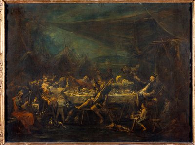 ボヘミアンの食事 アレッサンドロ・マニャスコ(1667-1749)の絵画 18世紀 日0.86×1.18m 作： Alessandro Magnasco