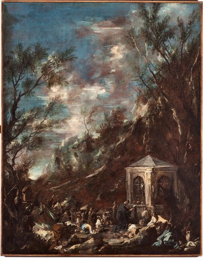 アレッサンドロ・マニャスコ（イル・リッサンドリーノ）（1667-1749）の「ペレリーナージュ（巡礼）」の絵 作： Alessandro Magnasco