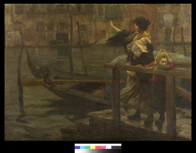 クロッシングまたはセーラーの出発、1901 作： Alessandro Milesi