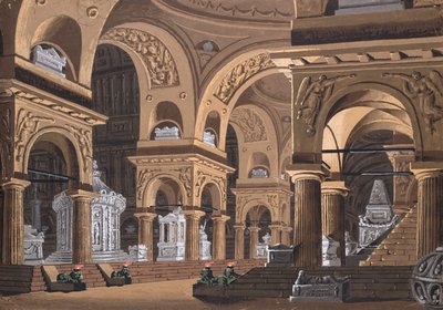 フランチェスコ・ビアンキによるオペラ「Castore e Polluce」の舞台デザイン。 作： Alessandro Sanquirico