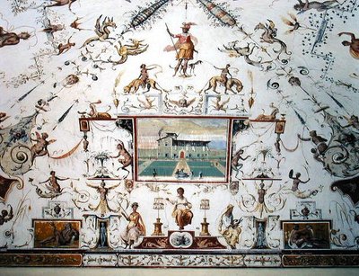 サレッタの天井、1570年頃（壁画 作： Alessandro del (attr.to) Barbiere