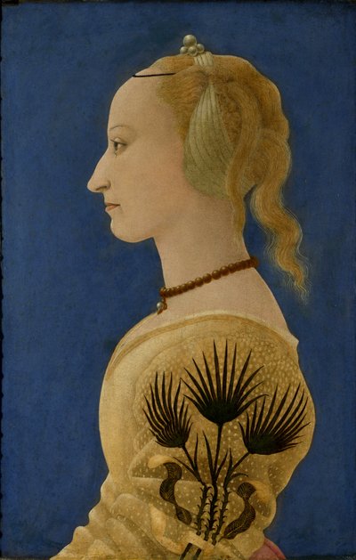 黄色の女性の肖像、1465年頃（パネル） 作： Alessio Baldovinetti
