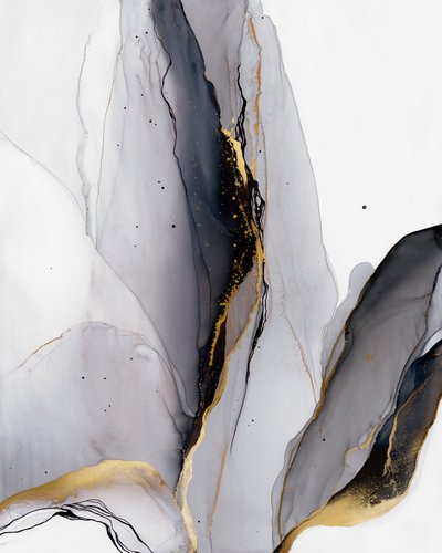 エレガント・ゴールド・グレー・フロー 作： 