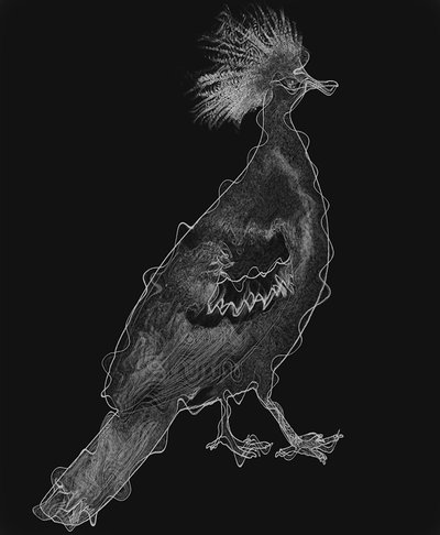 Bird IV、2020年（ミクストメディア） 作： Alex Caminker