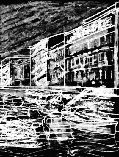 シーフロント、2020年（ミクストメディア） 作： Alex Caminker