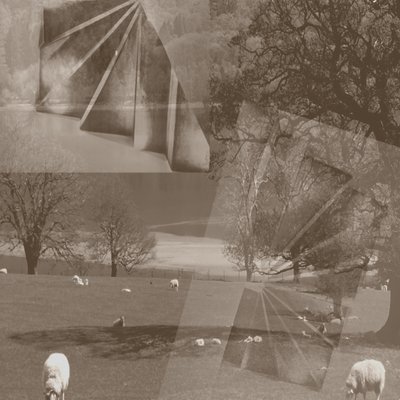 Sheep,2019,(ミクストメディア,コラージュ,ファウンドオブジェクト) 作： Alex Caminker