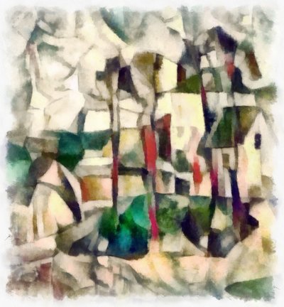 ビュー（緑）＃21,2016、 作： Alex Caminker