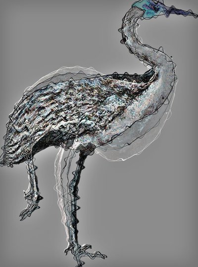 鳥 I,2020,(ミクストメディア) 作： Alex Caminker