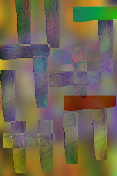 compositions, 2019,(mixed media) 作： Alex Caminker