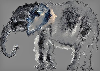 ゾウ,2020,(ミクストメディア) 作： Alex Caminker