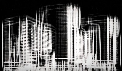 fragment of the City #3,2019,)mixed media) 作： Alex Caminker