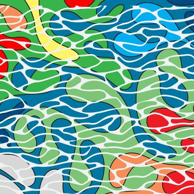 pool bottom,2017,(mixed media) 作： Alex Caminker
