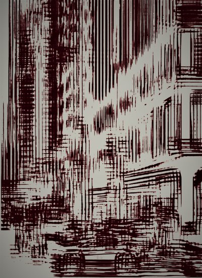 都市の弦、2020年、（ミクストメディア） 作： Alex Caminker