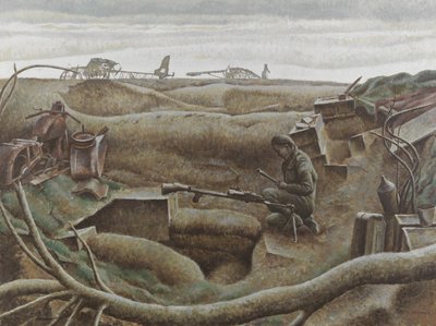 ナイメーヘン・サリエント、1944年12月（キャンバスに油彩） 作： Alex Colville