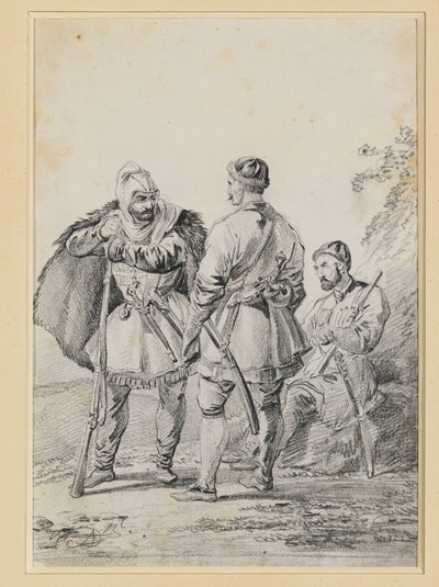 会話中の3人の白人男性 作： Alexander Orlowski