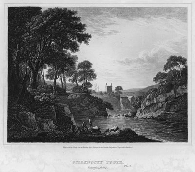 ダンフリースシャー州ギルノッキー・タワー（彫刻作品 作： Alexander (after) Nasmyth