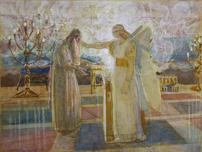 大天使ガブリエルストライキザカリアスダム、1840年代末 作： Alexander Andreyevich Ivanov