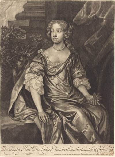 チェスターフィールド伯爵夫人、エリザベス・バトラー夫人 作： Alexander Browne after Sir Peter Lely