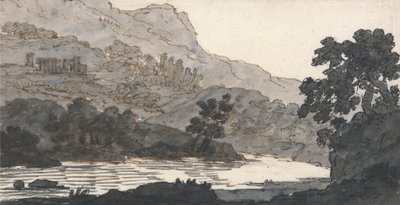 廃墟のある川と山 作： アレクサンダー・コゼンス