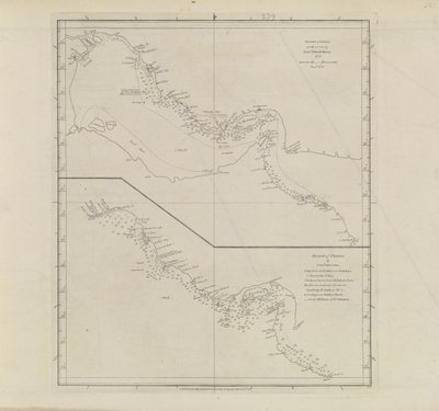 Plans of Ports, Dalrymple, Alexander issued in 1791 ID Number 41167-2001 エドワード・ハーヴェイ中尉によって一部修正されたペルシャ湾の平面図 1778年 作： Alexander Dalrymple