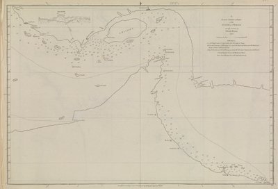 Plans of Ports, Dalrymple, Alexander issued in 1791 ID Number 41167-2001 エドワード・ハーヴェイ中尉によって一部修正されたペルシャ湾の平面図 1778年 作： Alexander Dalrymple