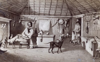 不法占拠者の最初の家、1847年頃 作： Alexander Denistoun Lang