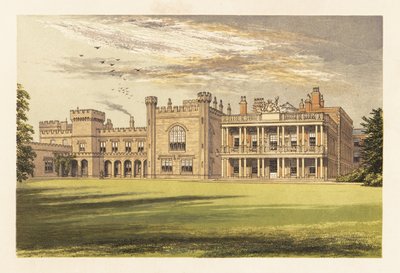 ノーズリー ホール、ランカシャー、イングランド。 、1880年（彫刻） 作： Alexander Francis (after) Lydon