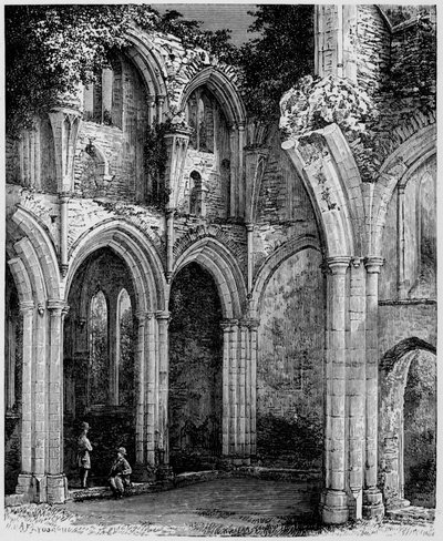 南トランセプトのアーチ、ネットリー修道院、c1880、1897 作： Alexander Francis Lydon