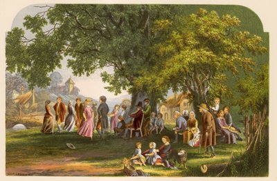 ゴールドスミスの無人村のイラスト 作： Alexander Francis Lydon