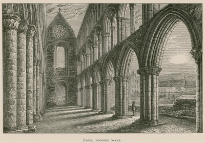 ジェドバラ修道院、身廊、西向き 作： Alexander Francis Lydon