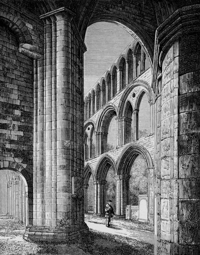 身廊、サウスアイル、ジェドバラ修道院、c1880、1897 作： Alexander Francis Lydon