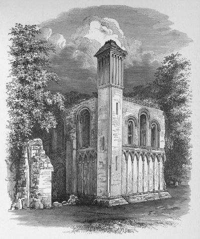 セントジョセフスチャペル、北西部、グラストンベリー修道院、c1880、1897 作： Alexander Francis Lydon