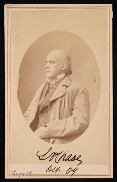 サーモン ポートランド チェイスの肖像 1808 ～ 1873 年、1864 年 10 月。 作： Alexander Gardner