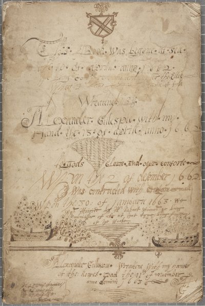 ジャーナルオブアレクサンダーギレスピー、1662-85 作： Alexander Gillespie