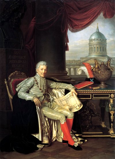 宮廷評議員アレクサンドル・セルゲイヴィッチ・ストロガノフ王子、1782～1843年、1814年。 作： Alexander Grigoryevich Varnek