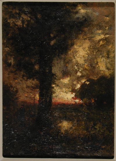 図のある風景、1890年頃 作： Alexander Helwig Wyant