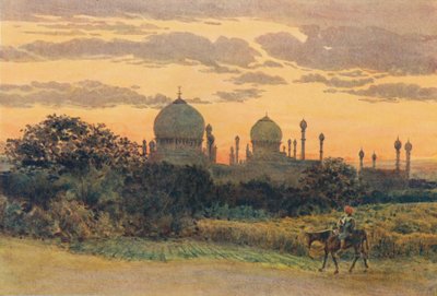 イブラヒムロザの背後にある日没、ビジャプール、1880年1905年。 作： Alexander Henry Hallam Murray
